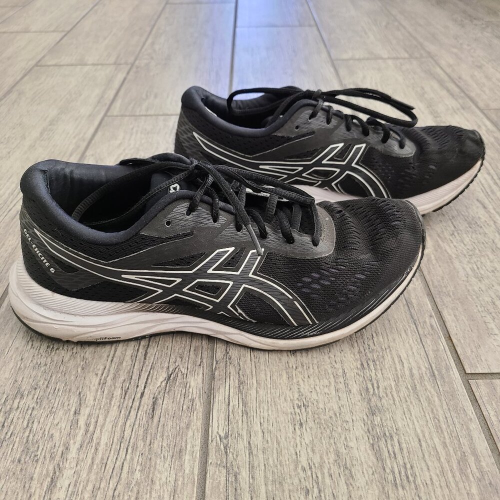 ASICS Amplica running shoes black white womens size 8.5 wide - Picture 1 of 14